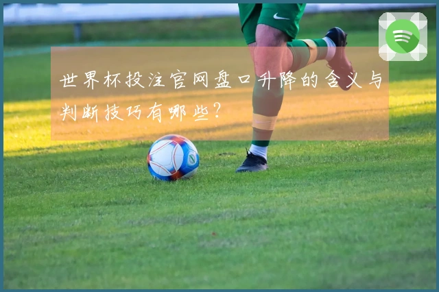 世界杯投注官网盘口升降的含义与判断技巧有哪些?